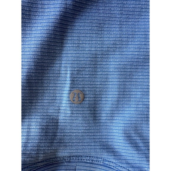 New Lululemon Women Size 12 Swiftly Tech Cropped Short Sleeve 2.0 Strip Blue - Picture 6 of 10